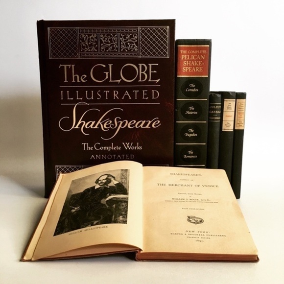 The Globe Illustrated Shakespeare: The Complete Works Annotated Hardcover Book - Picture 1 of 8